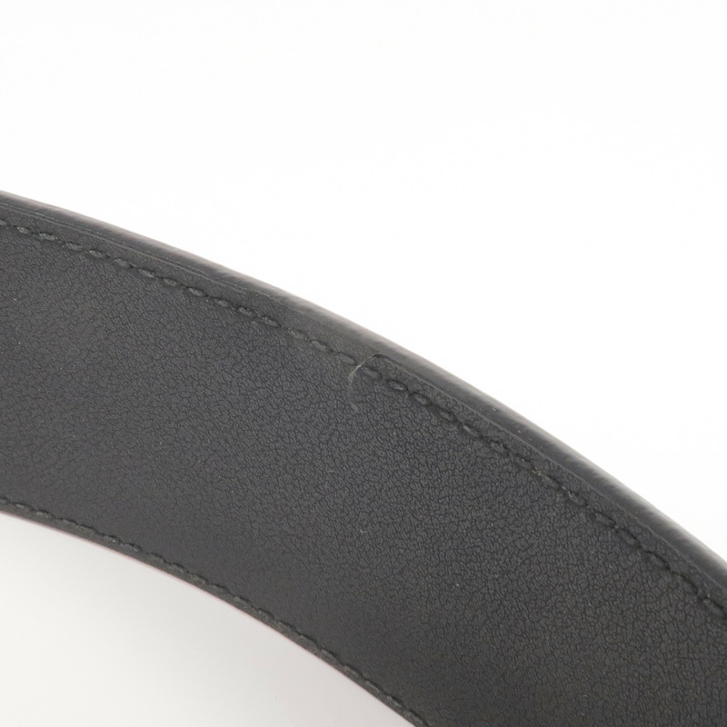 GUCCI 牛皮皮革Belt銀扣皮帶-6