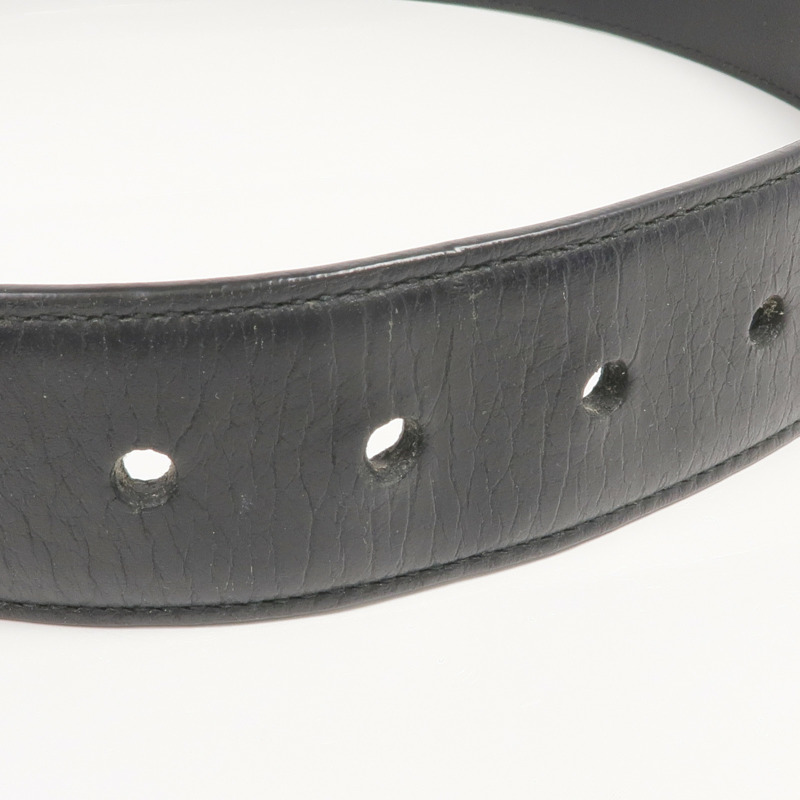 GUCCI 牛皮皮革Belt銀扣皮帶-8