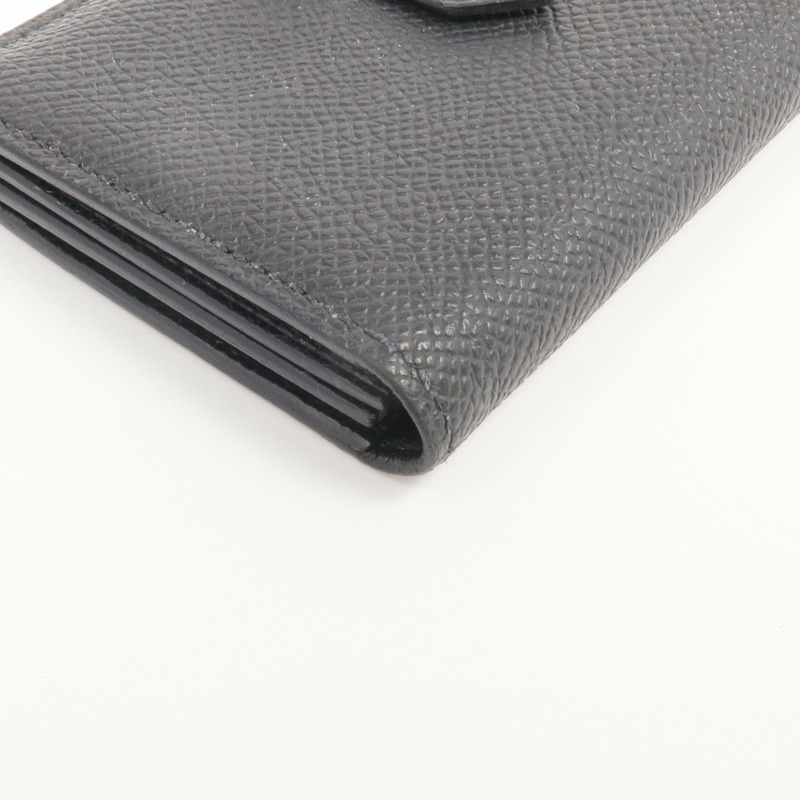 HERMES Epsom皮革Bearn Card Holder銀扣卡片套Noir-8