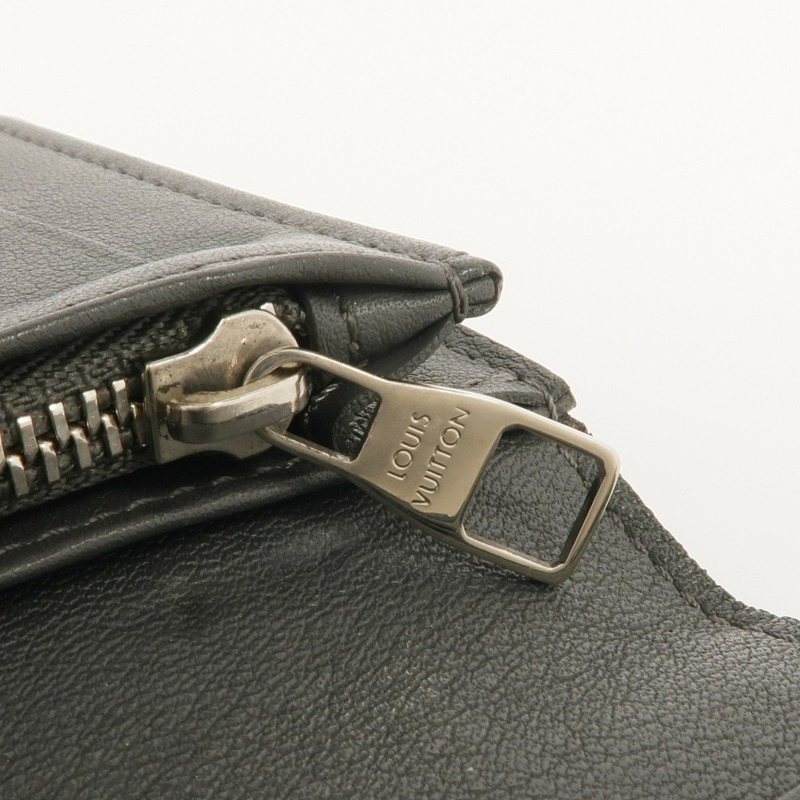 LOUIS VUITTON 牛皮皮革Brazza Long Wallet銀扣長錢包-7