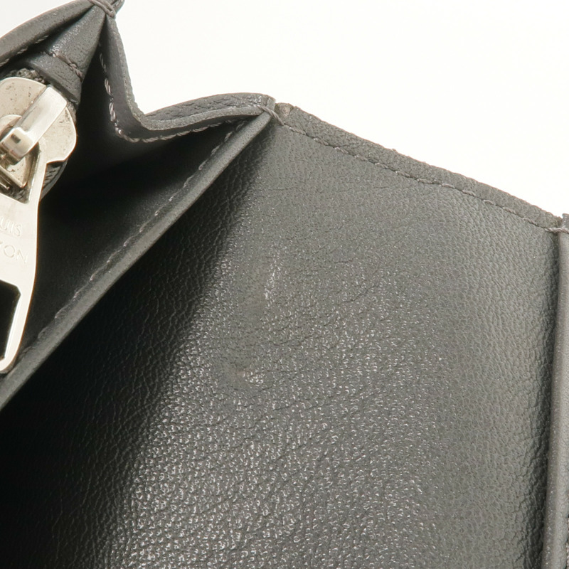 LOUIS VUITTON 牛皮皮革Brazza Long Wallet銀扣長錢包-11