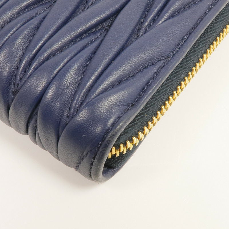 Miu Miu 羊皮皮革Long Wallet金扣長錢包-6