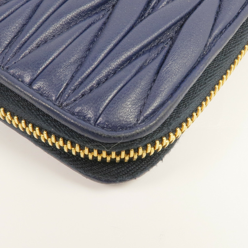 Miu Miu 羊皮皮革Long Wallet金扣長錢包-9