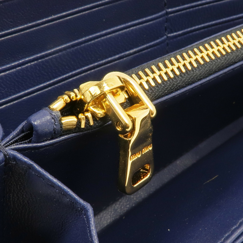 Miu Miu 羊皮皮革Long Wallet金扣長錢包-12