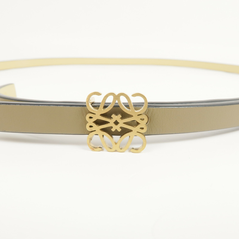 LOEWE 牛皮皮革Belt金扣皮帶-3