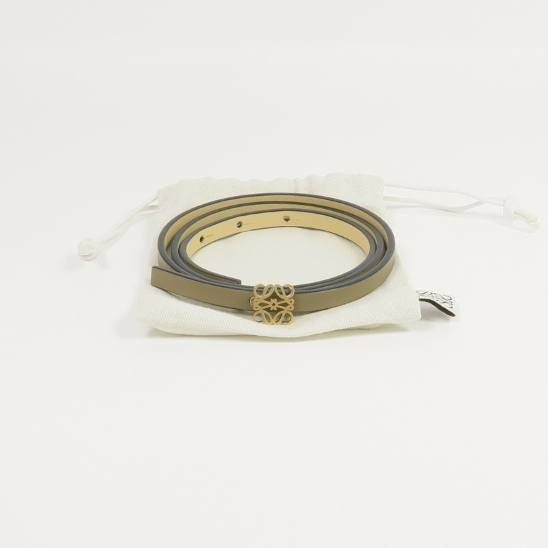 LOEWE 牛皮皮革Belt金扣皮帶-8