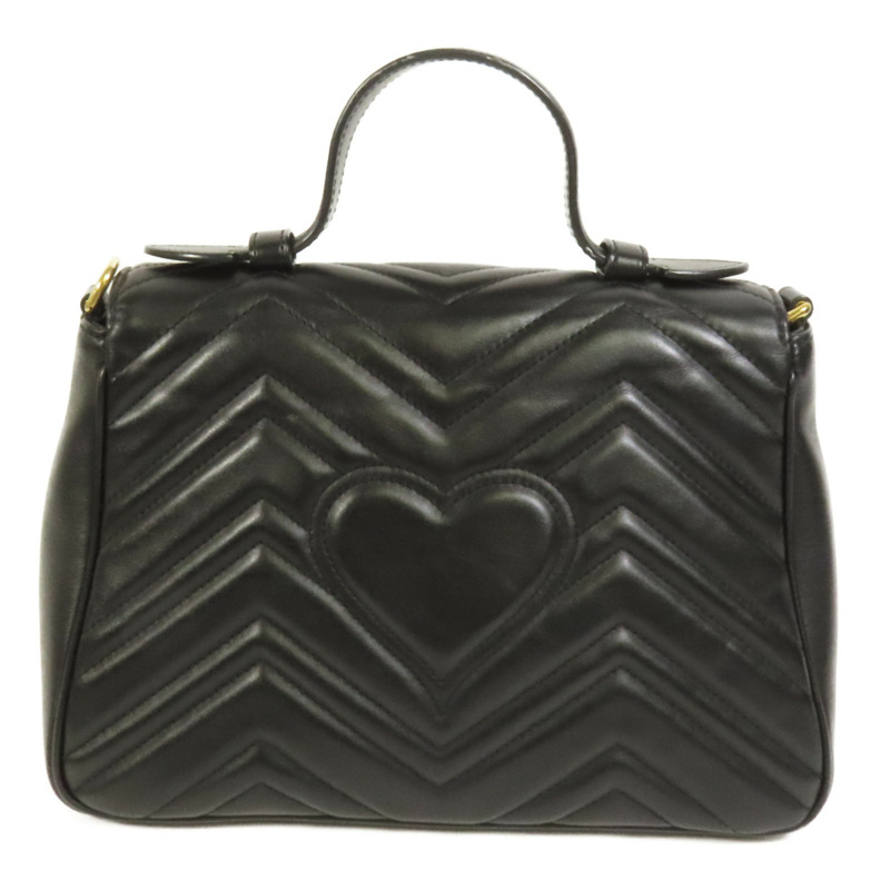 GUCCI 牛皮皮革GG Marmont金扣手挽肩背兩用袋-1