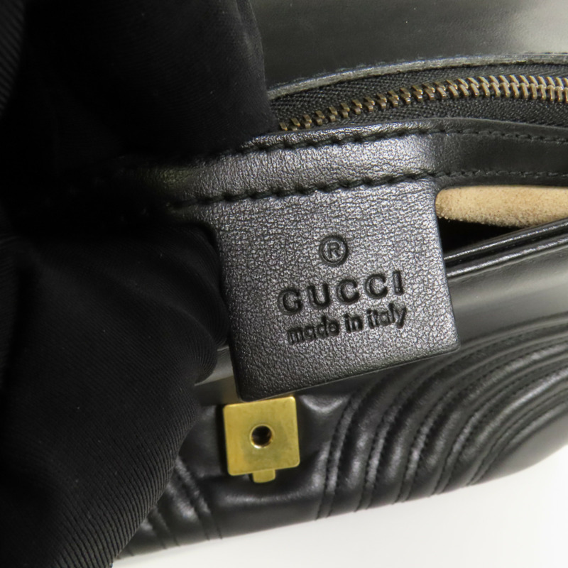 GUCCI 牛皮皮革GG Marmont金扣手挽肩背兩用袋-7