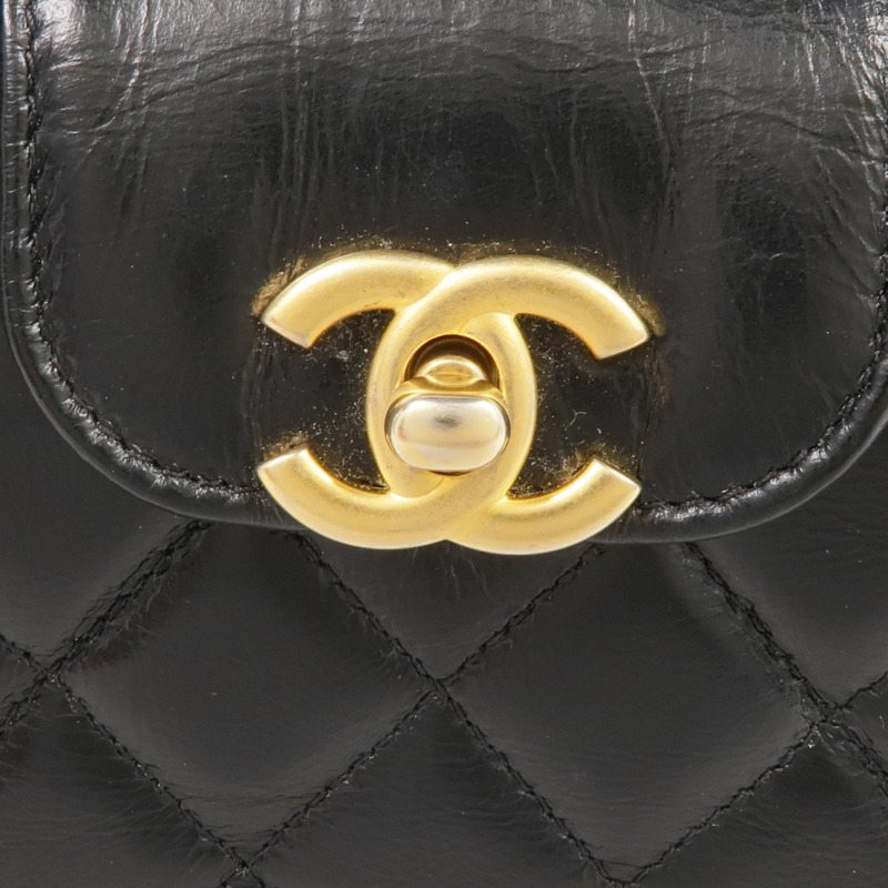 CHANEL 牛皮皮革Kelly Nano金扣手挽肩背兩用袋-9