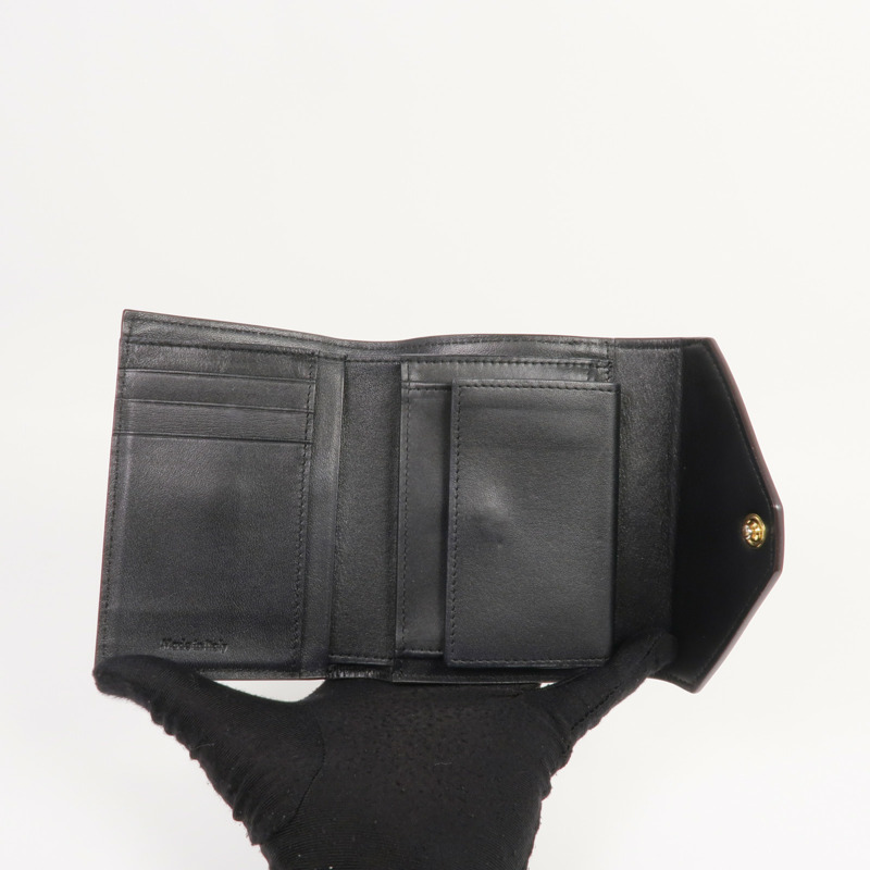 CELINE 牛皮皮革Trifold Wallet金扣錢包-13