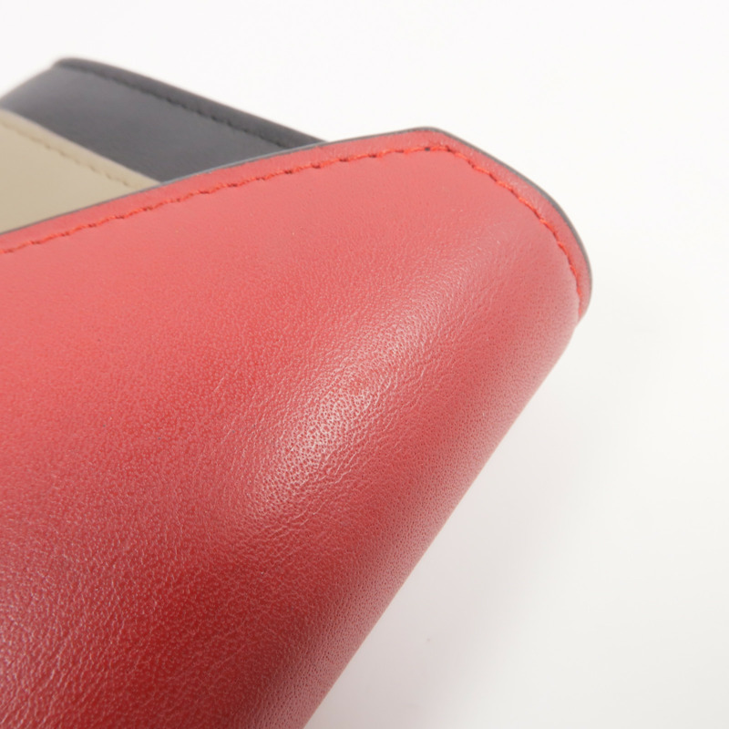 CELINE 牛皮皮革Trifold Wallet金扣錢包-14