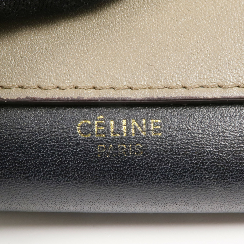 CELINE 牛皮皮革Trifold Wallet金扣錢包-18