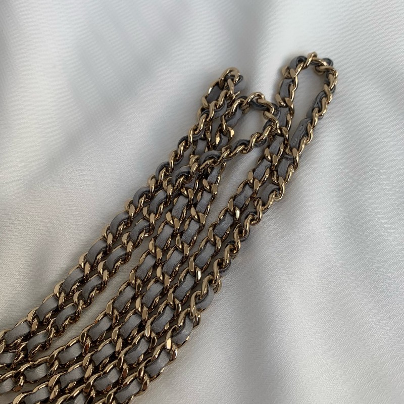 Chanel 灰色 羊皮 leboy woc 19cm-4