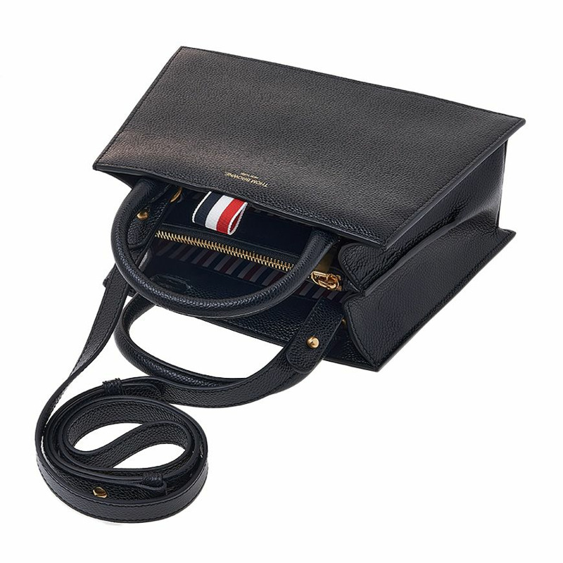 THOM BROWNE 梯形鵝卵石手提包 00198 001-3