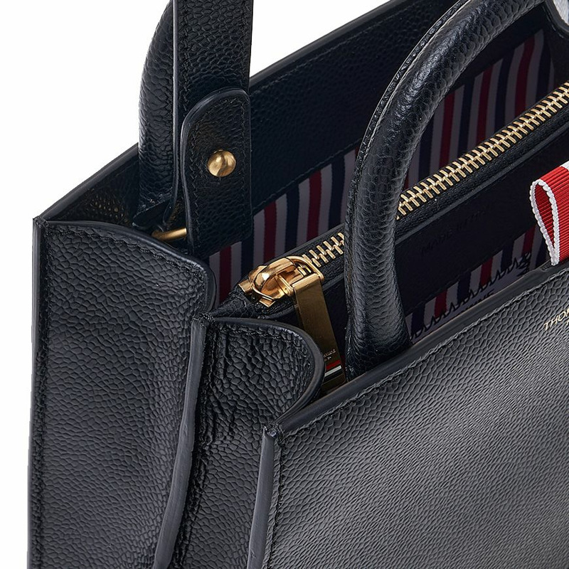 THOM BROWNE 梯形鵝卵石手提包 00198 001-7