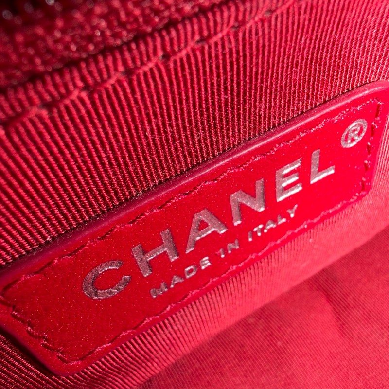 Chanel 奶茶色流浪包小號-5