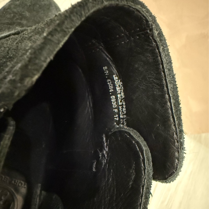 tory burch美國專櫃購入黑色麂皮短靴踝靴黑靴7M-6