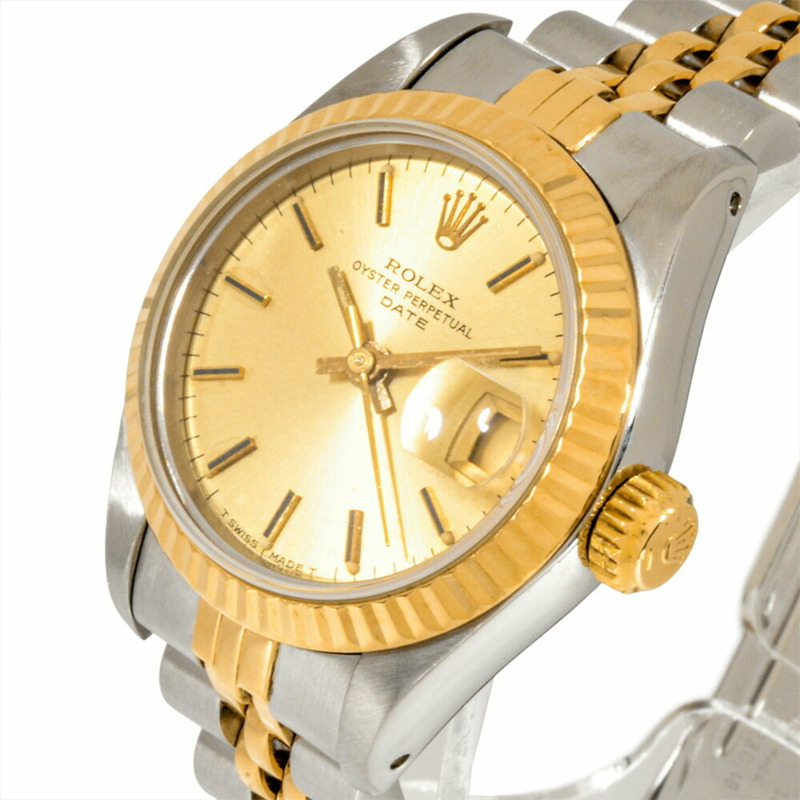 勞力士 Datejust 69173，7 位，85 系列（1984 年製造），自動腕錶，香檳色錶盤，黃金不鏽鋼錶殼，女錶。-7