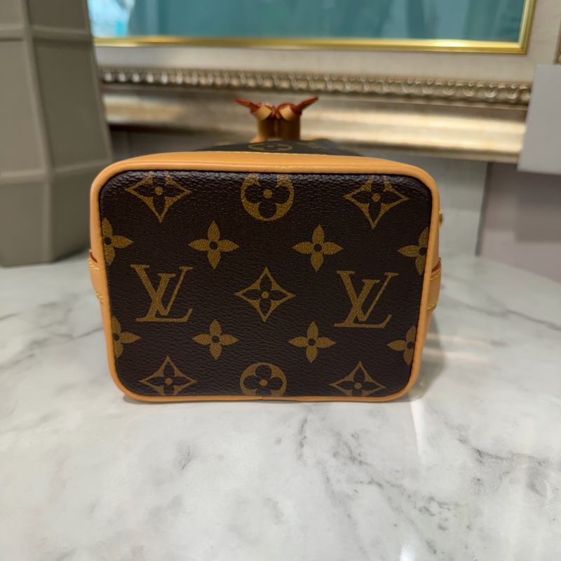 LV 原花Nano Noe金釦束口手提肩斜背水桶包M81266-2