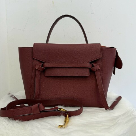 Celine Belt 紅色牛皮肩背包