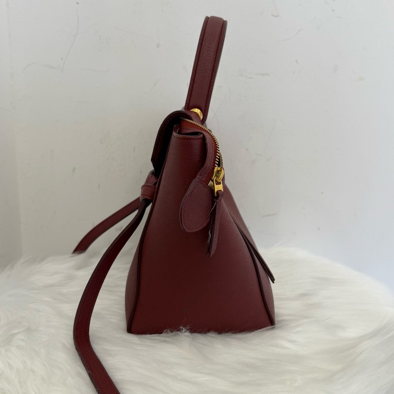 Celine Belt 紅色牛皮肩背包-2