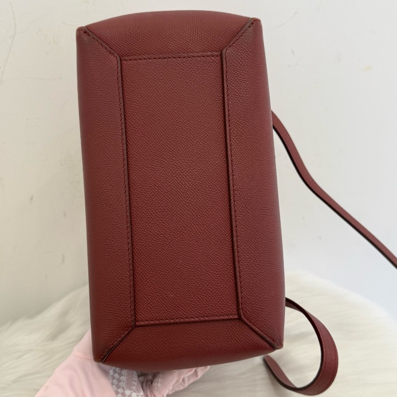 Celine Belt 紅色牛皮肩背包-4