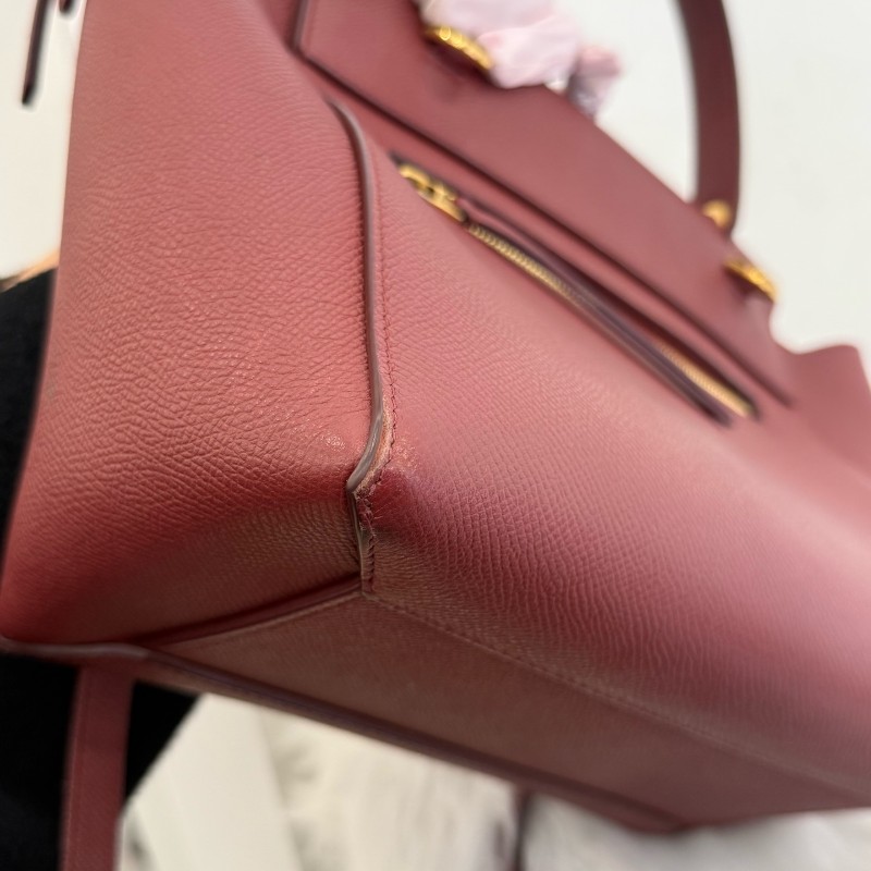 Celine Belt 紅色牛皮肩背包-15