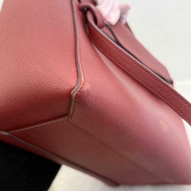 Celine Belt 紅色牛皮肩背包-17