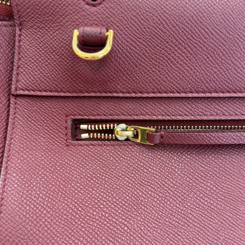 Celine Belt 紅色牛皮肩背包-18