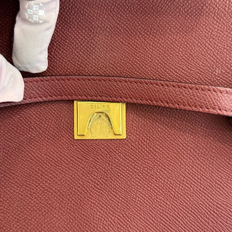 Celine Belt 紅色牛皮肩背包-20