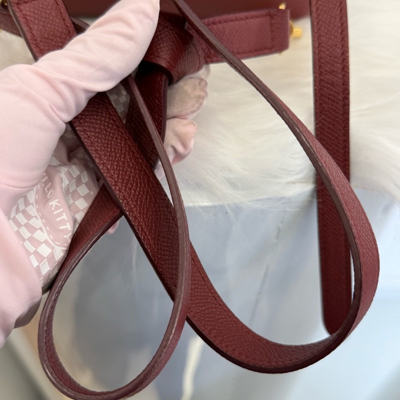 Celine Belt 紅色牛皮肩背包-23