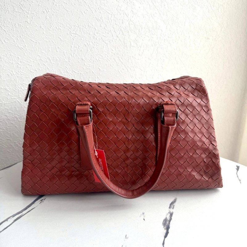 BV磚紅色手提旅行包-1