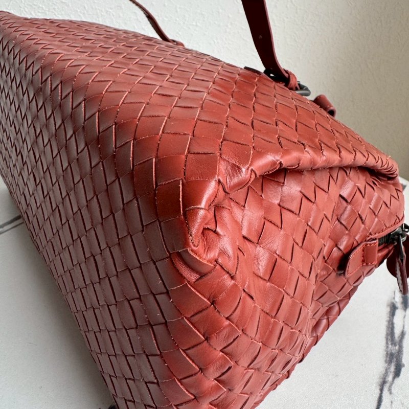 BV磚紅色手提旅行包-3