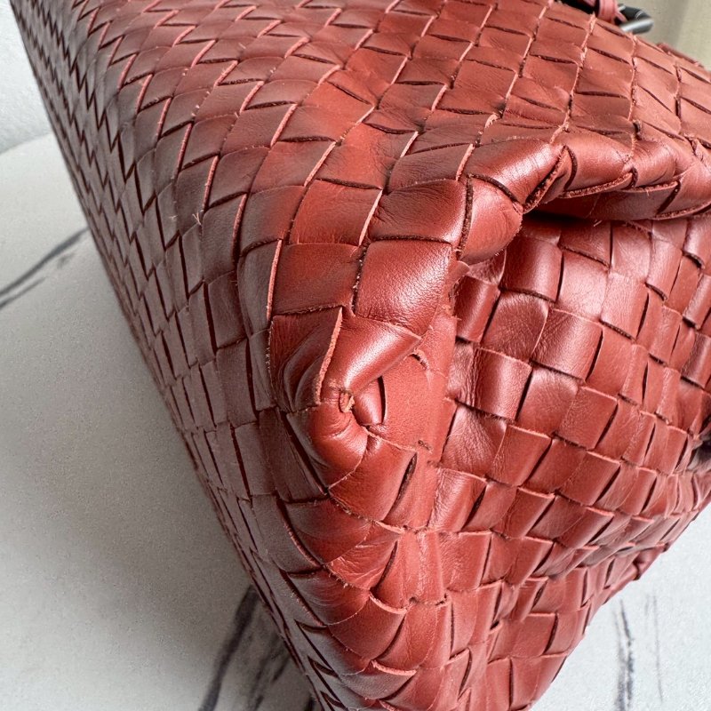 BV磚紅色手提旅行包-5