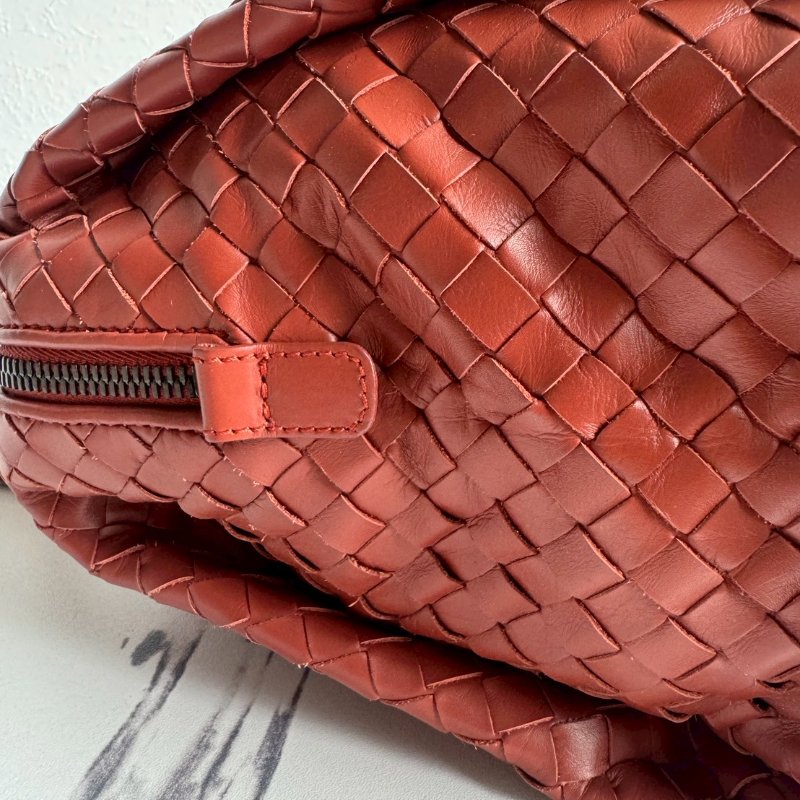 BV磚紅色手提旅行包-7