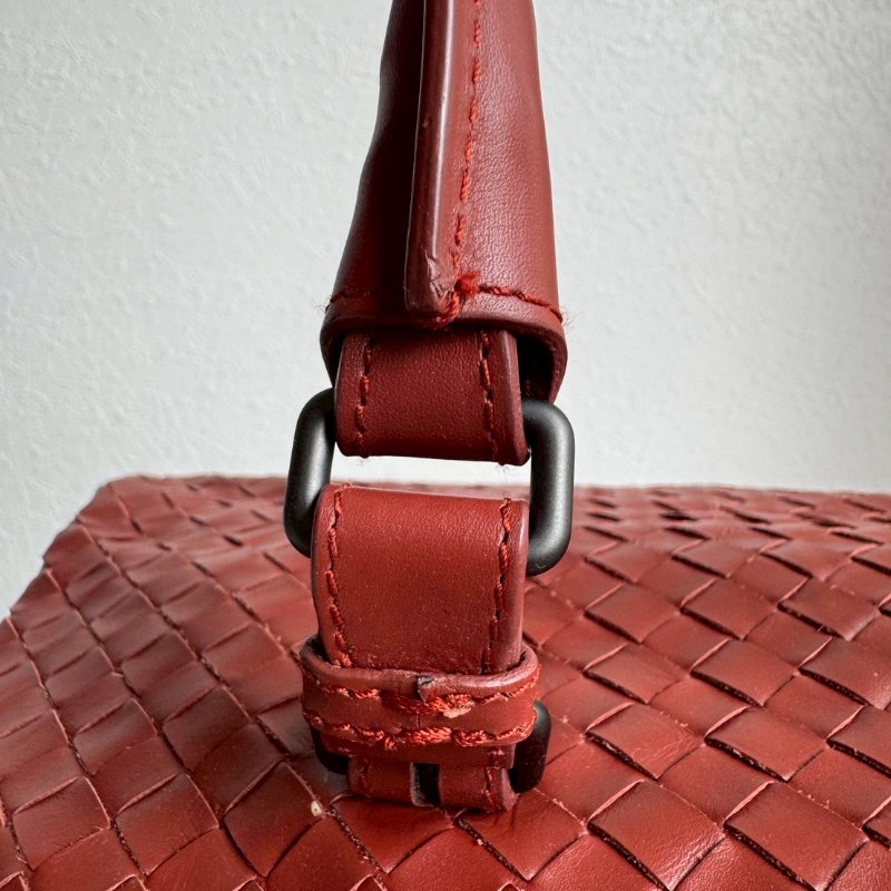 BV磚紅色手提旅行包-16