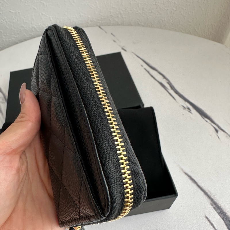 Chanel荔枝拉鍊零錢包。-4