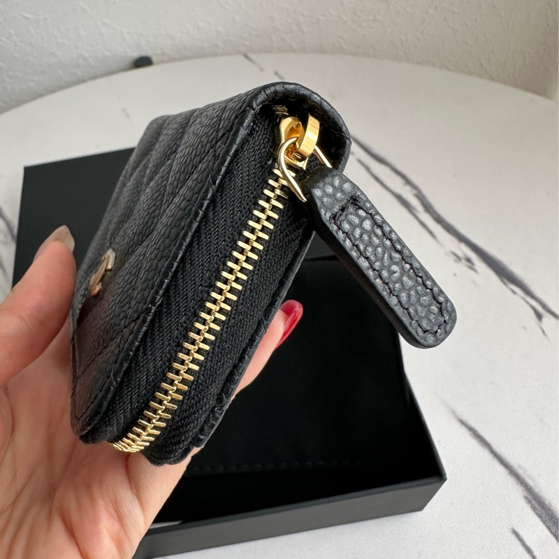 Chanel荔枝拉鍊零錢包。-7