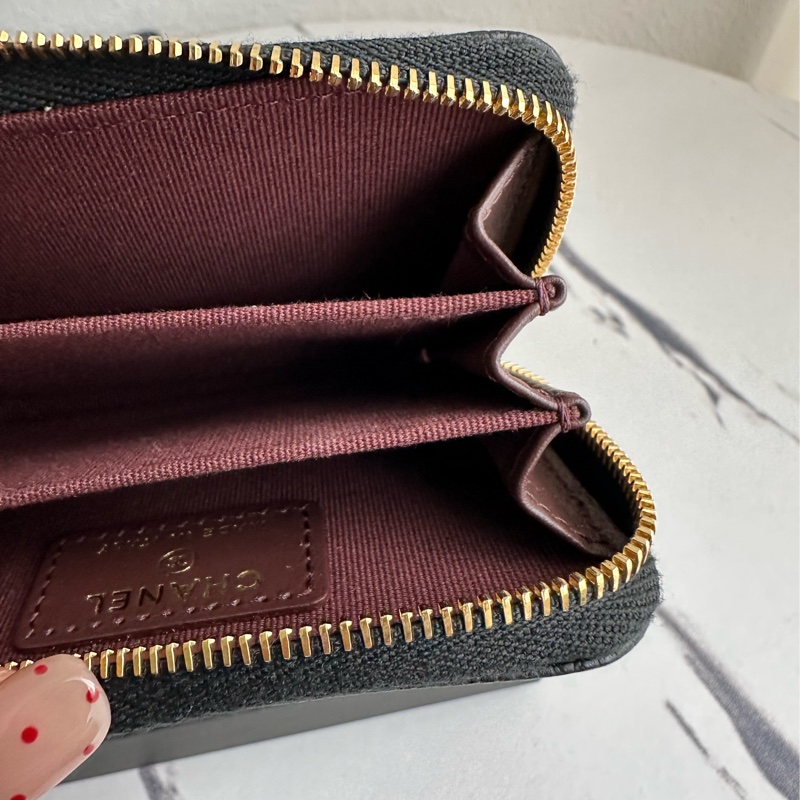 Chanel荔枝拉鍊零錢包。-10