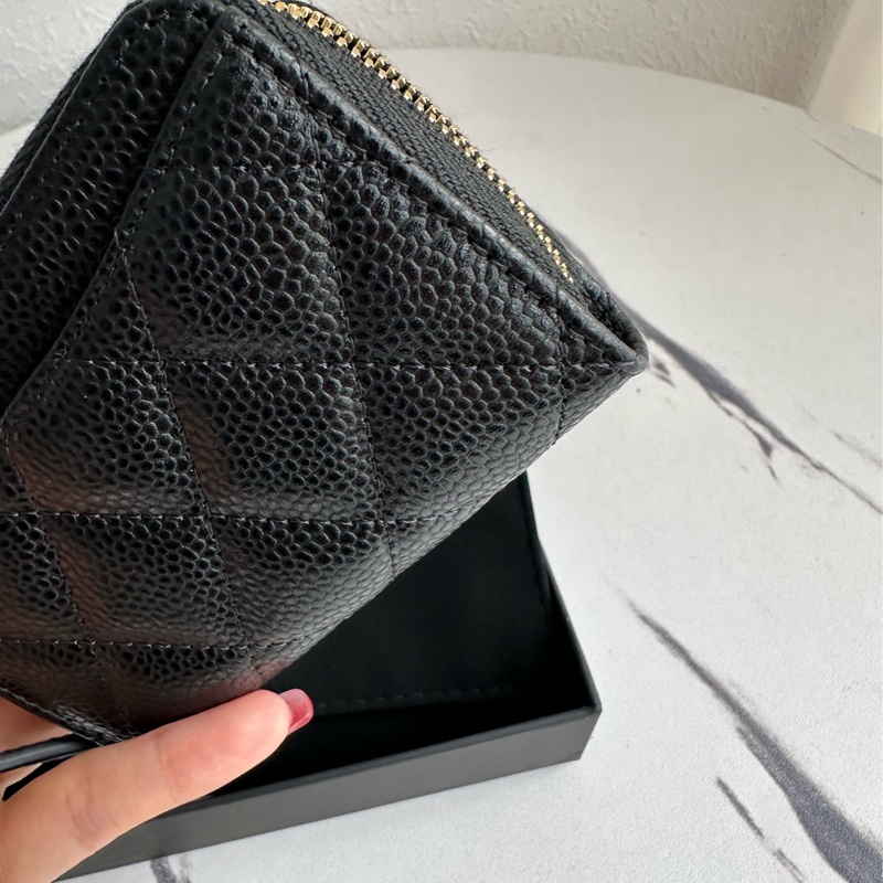 Chanel荔枝拉鍊零錢包。-12