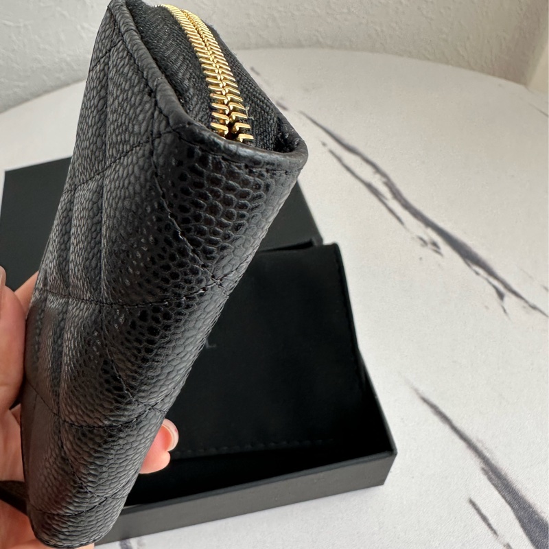 Chanel荔枝拉鍊零錢包。-13