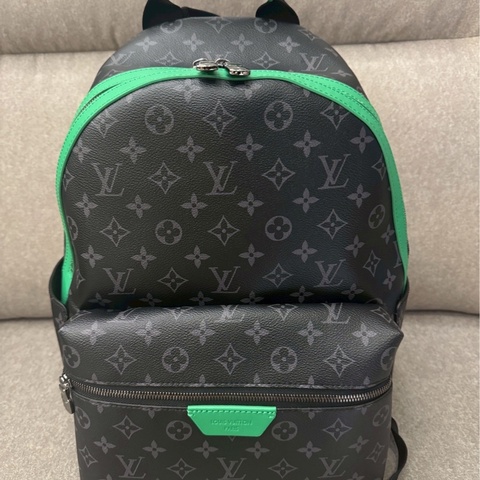 LV新款黑配綠 後背包