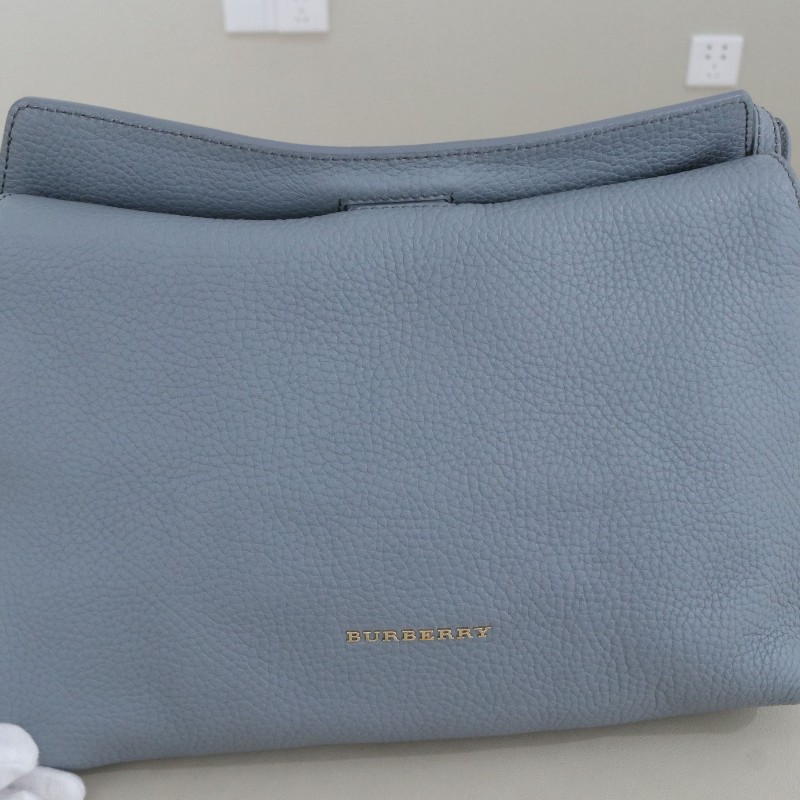 Burberry 藍色牛皮肩背包斜背包-5