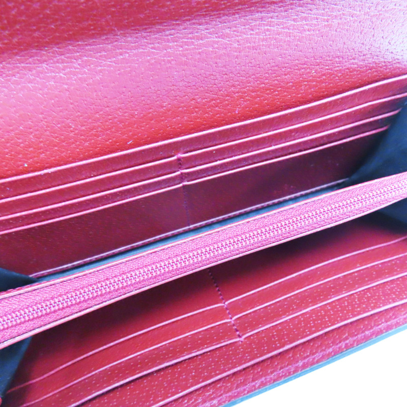 烏木色 多色 GG Supreme帆布 Tian花卉 壓扣長夾【GUCCI 古馳】 424892-4