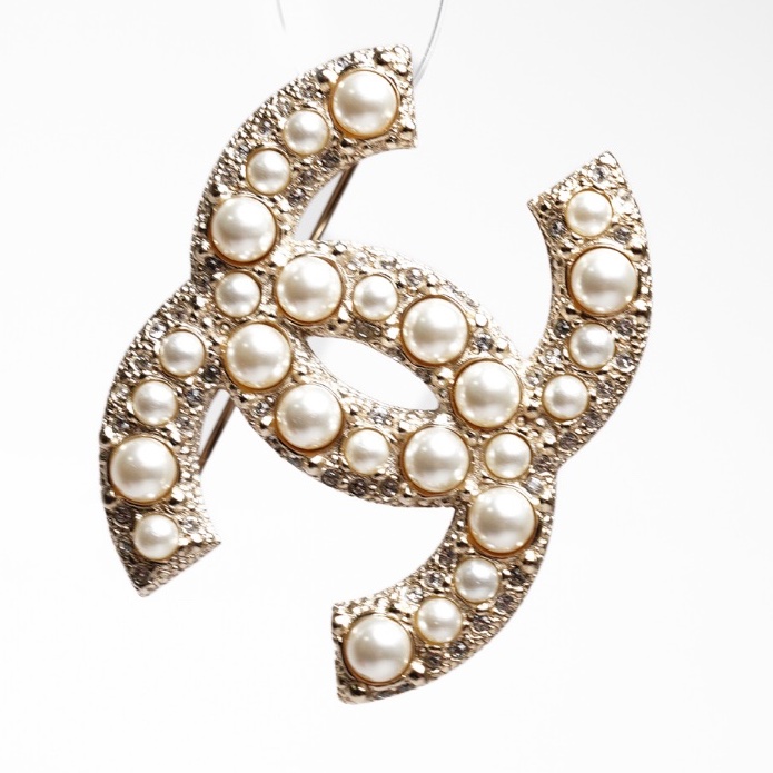 Chanel 珍珠鑽石胸針-2