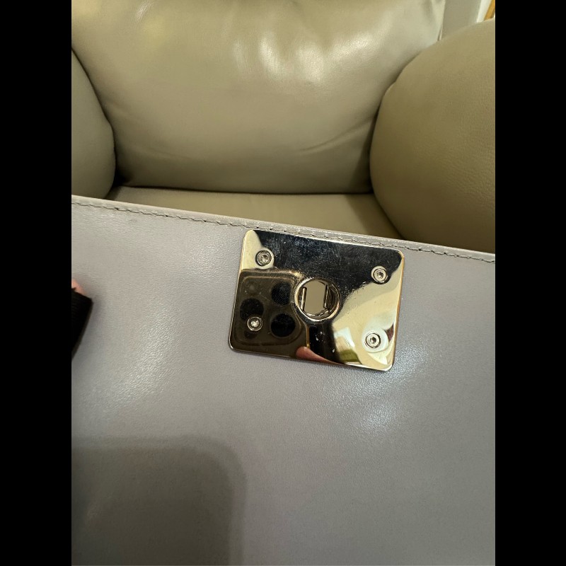 CHANEL Leboy 灰色牛皮菱格紋小號 宮廷款-10