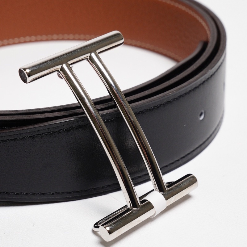 HERMES H銀 雙色皮帶  A刻-3