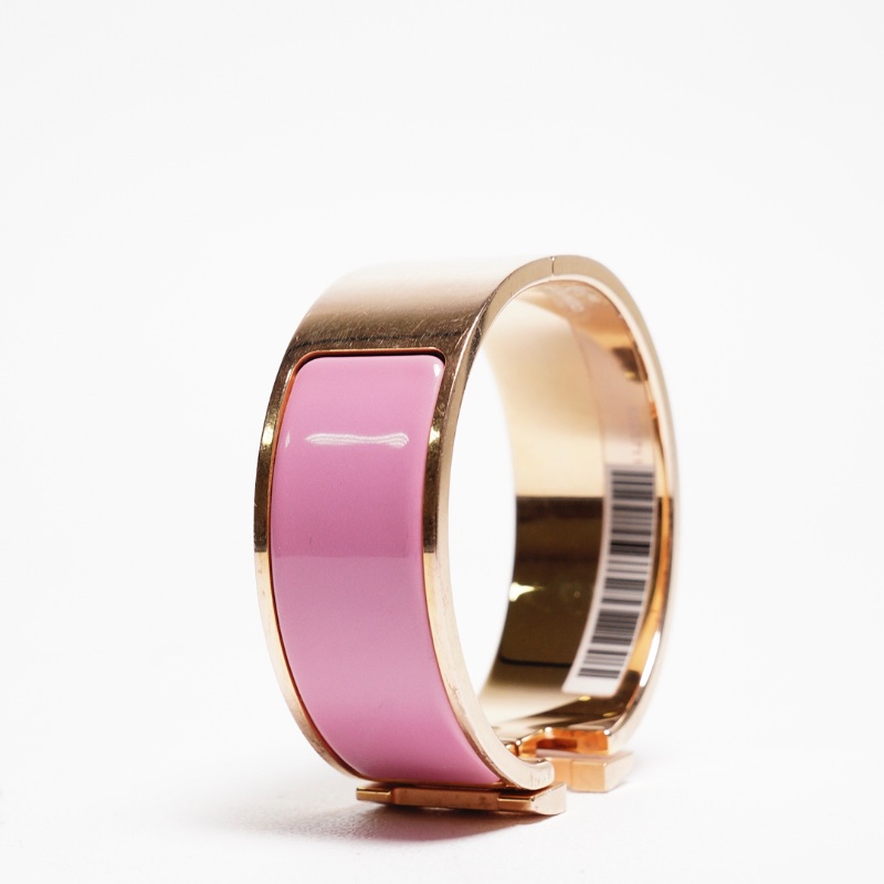 Hermes 愛馬仕 Clic H手環 (粉) PM小號-3