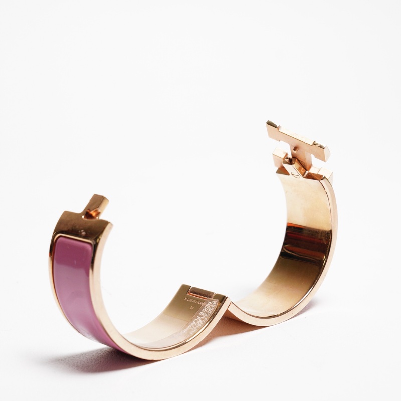 Hermes 愛馬仕 Clic H手環 (粉) PM小號-4