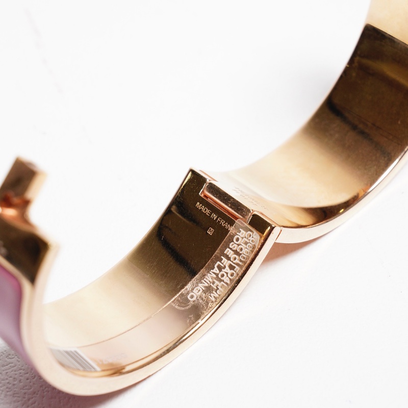 Hermes 愛馬仕 Clic H手環 (粉) PM小號-5